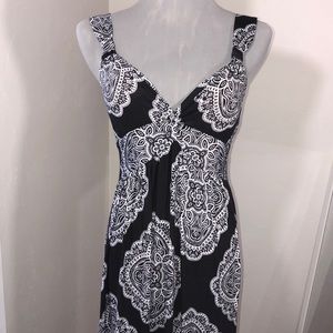 Black and White Mandala Maxi Dress S
